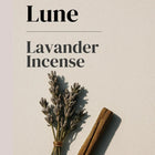 Lune Lavander Incense - Incienso de lavanda con ramitas secas y palo de canela, diseño minimalista